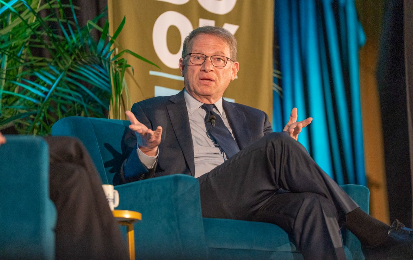 Atlantic editor in chief Jeffrey Goldberg speaks during the opening night of the New Orleans Book Festival at Tulane University on March 27, 2025.