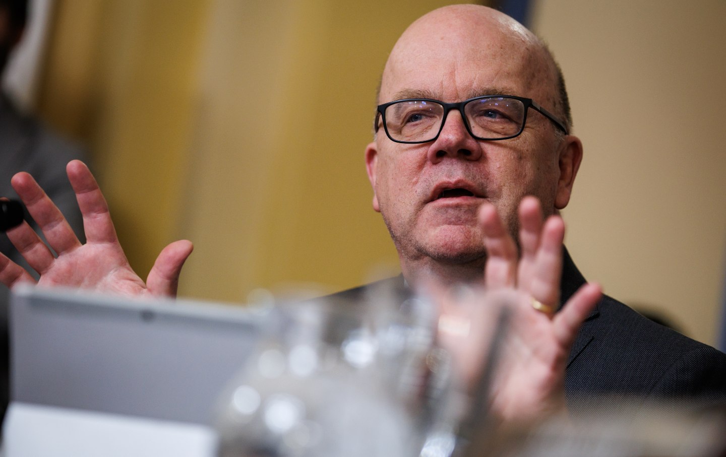 Representative Jim McGovern (D-MA) speaks during a House Rules Committee meeting in Washington, DC, on February 10, 2026.