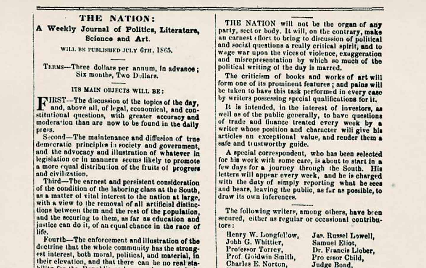 Our inaugural issue.