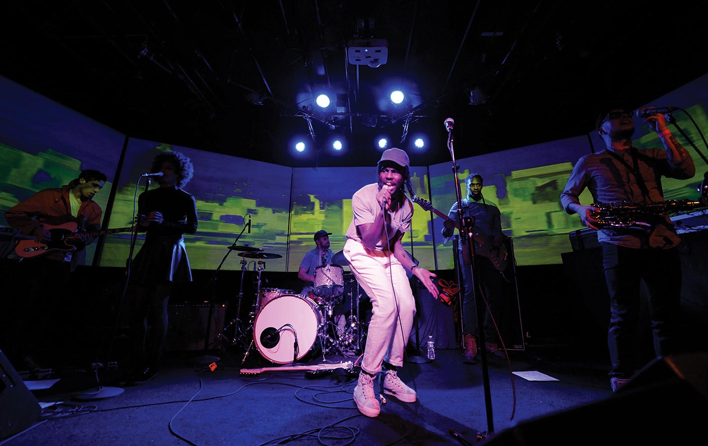 Dev Hynes performing as Blood Orange.