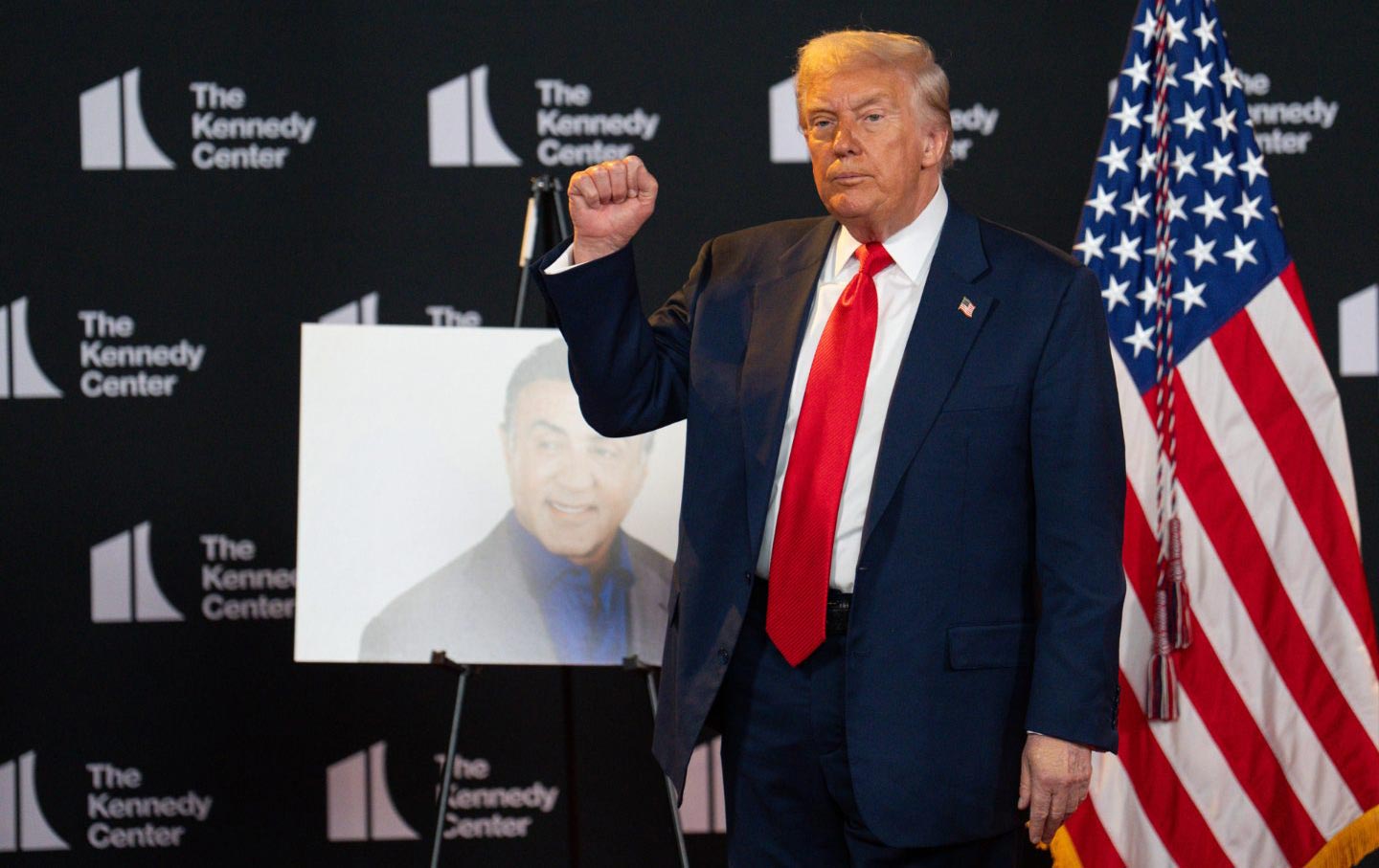 President Donald Trump at the Kennedy Center in Washington, DC. Trump announced he would host the Kennedy Center Honors this year.