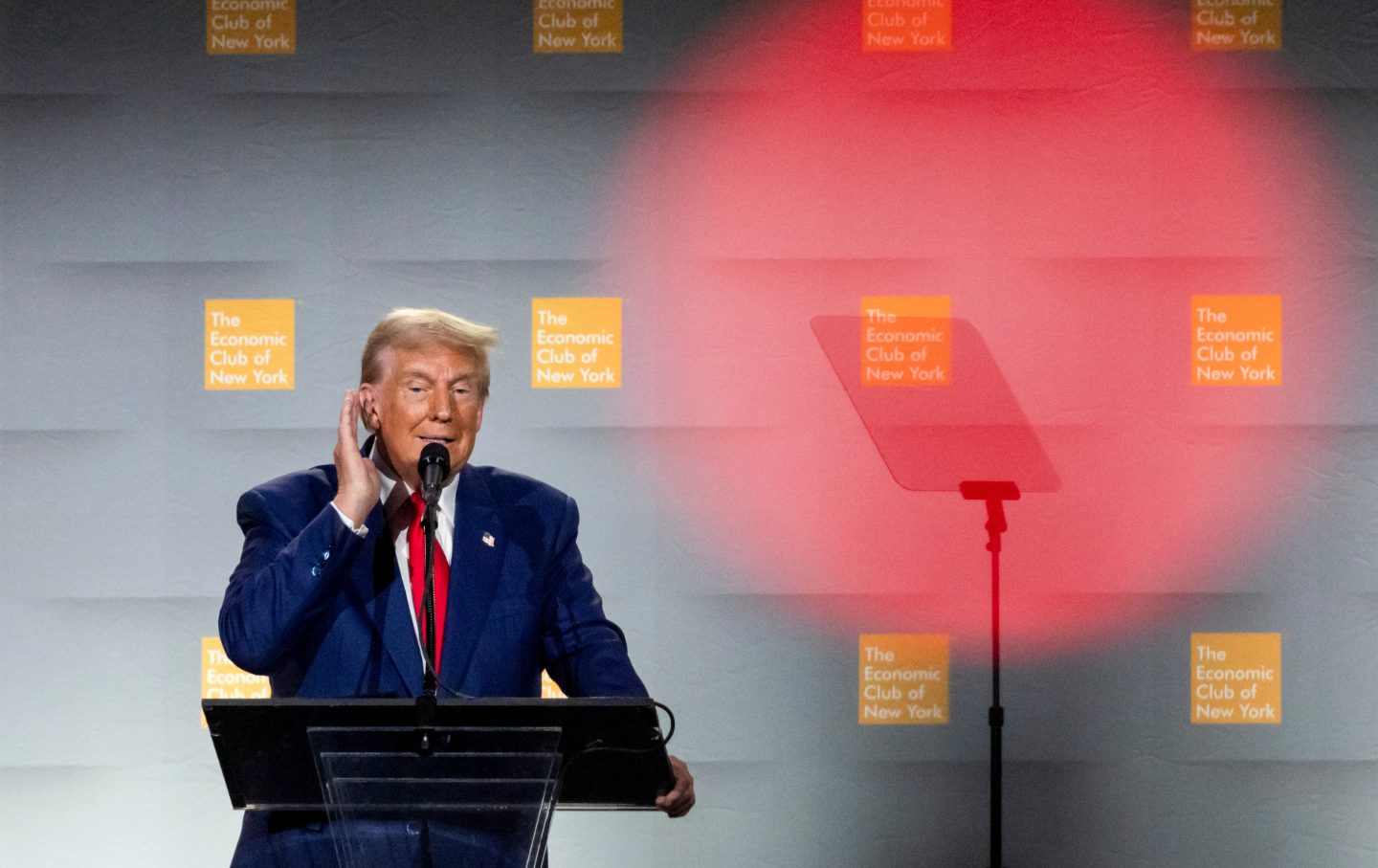 President Donald Trump during an Economic Club of New York event in New on September 5, 2024. There, Trump pledged to cut the corporate tax rate, slash regulations and audit the federal government.
