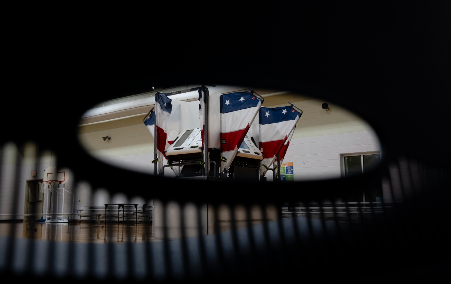 Voting booths located inside Hadley Park Community Center in Nashville, Tennessee, on December 2, 2025,